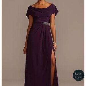 ALEX EVENINGS
Pleated Matte Jersey Cowlneck Sheath Dress